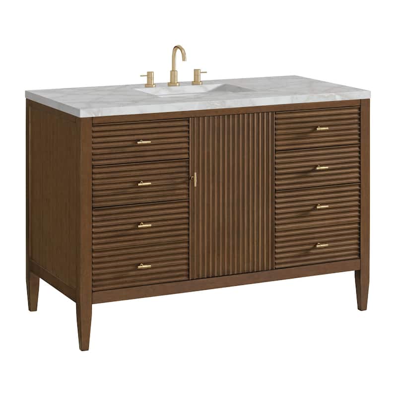 James Martin Vanities 485-V48-3VSL Myrrin 48" Single Basin Wood Vanity