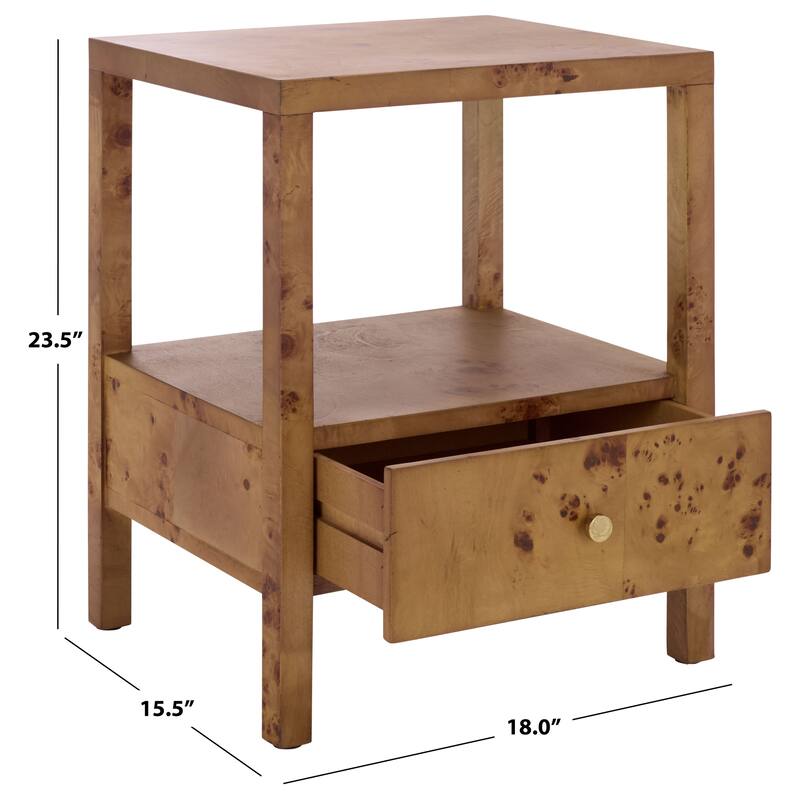 SAFAVIEH Home Willshine 1-Drawer Accent Table - 18"W x 16"D x 24"H