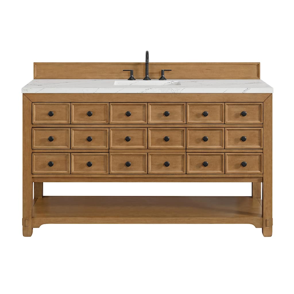 James Martin Vanities 505-V60S-3ENC Malibu 60" Free Standing Single