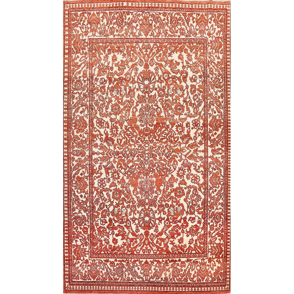 Vegetable Dye Traditional Mahal Persian Area Rug Handmade Wool Carpet - 6'7" x 10'10"