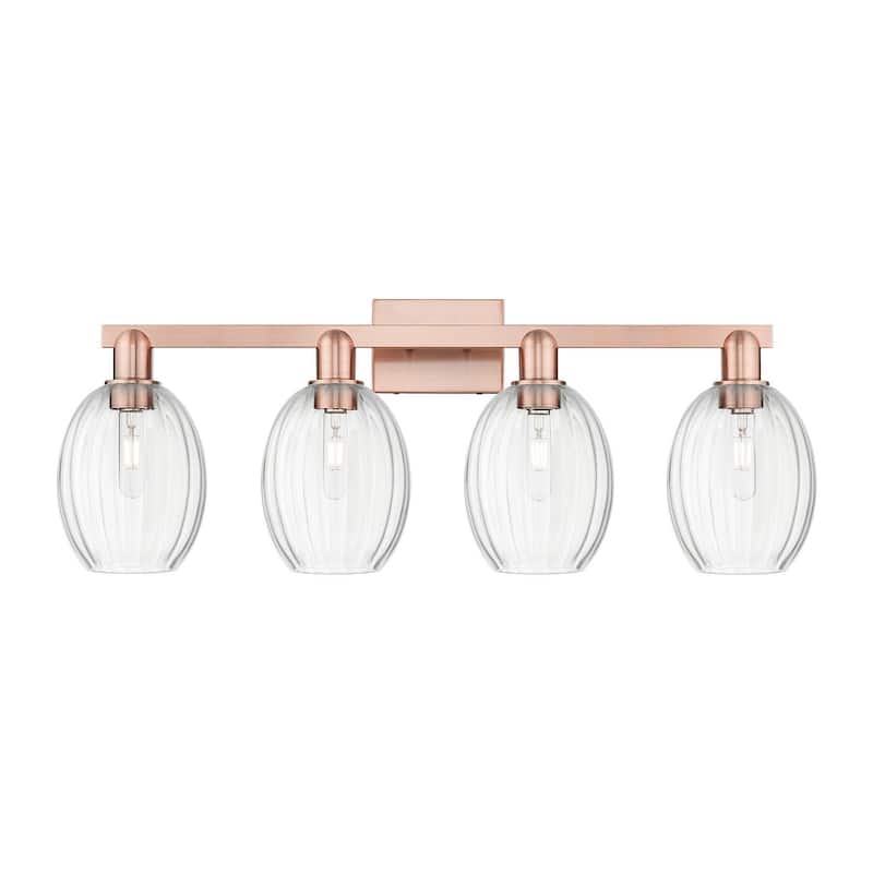 Innovations Lighting 716-4W-13-36 Preston Vanity Preston 4 Light 36" - Antique Copper / Clear