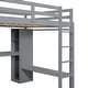 preview thumbnail 20 of 23, Full Loft Bed with L-shaped Desk, Wardrobe and Storage Shelves, White