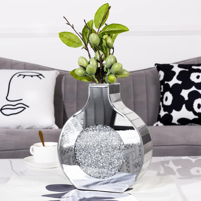 Flower Vase Mirrored Decorative Vase