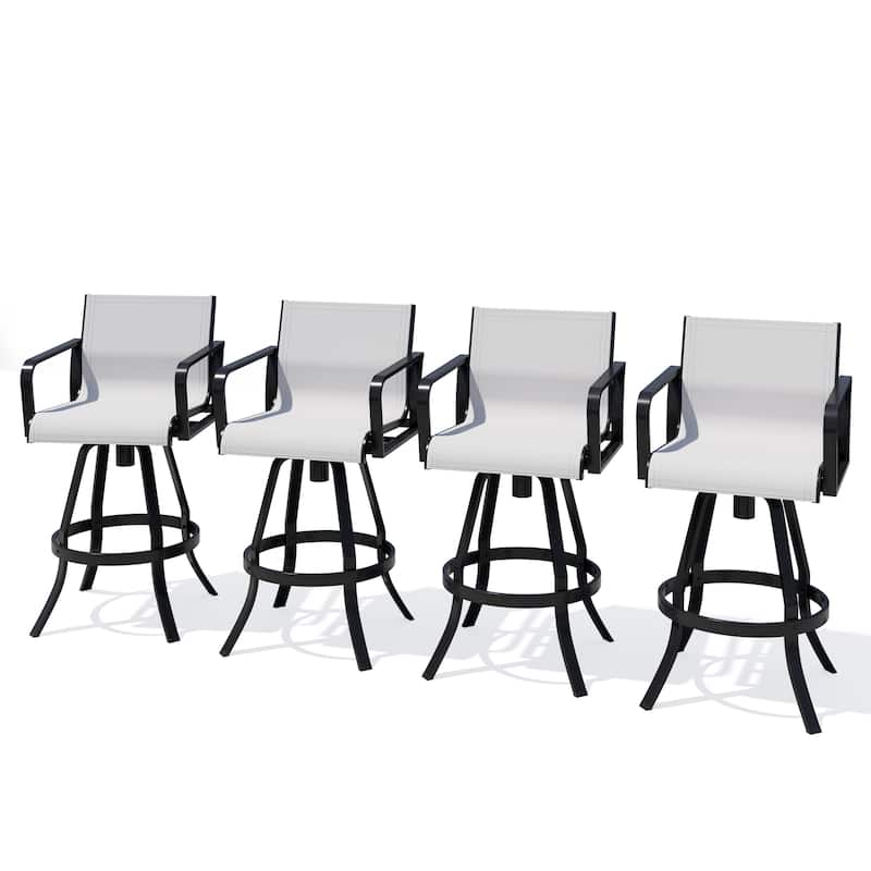 Outdoor Indoor All-weather Swivel Barstool Patio Bar Stools (Set of 2) - See Picture