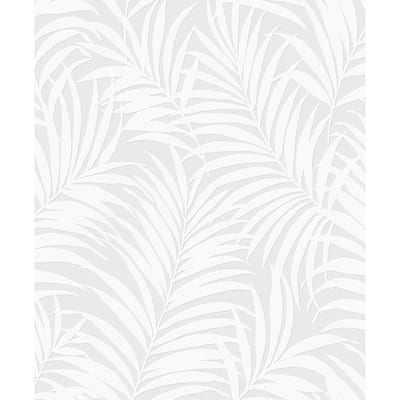 NextWall Tossed Palm Paintable Peel and Stick Wallpaper - 20.9 in. W x 18 ft. L