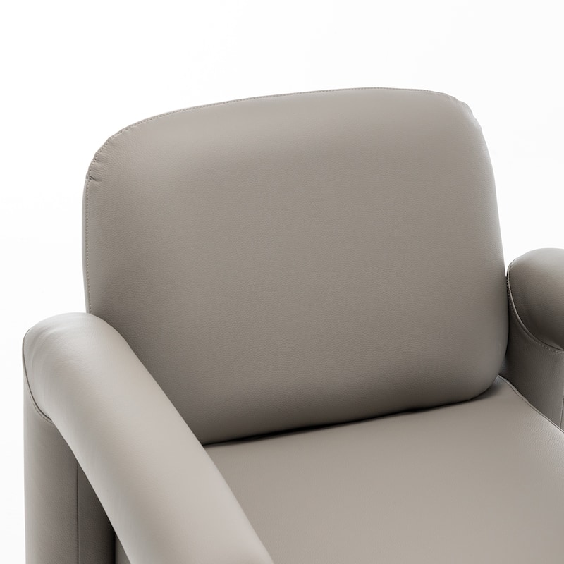 SEYNAR Modern PU Leather Accent Chair with Tubular Multifunctional Legs for Living Room