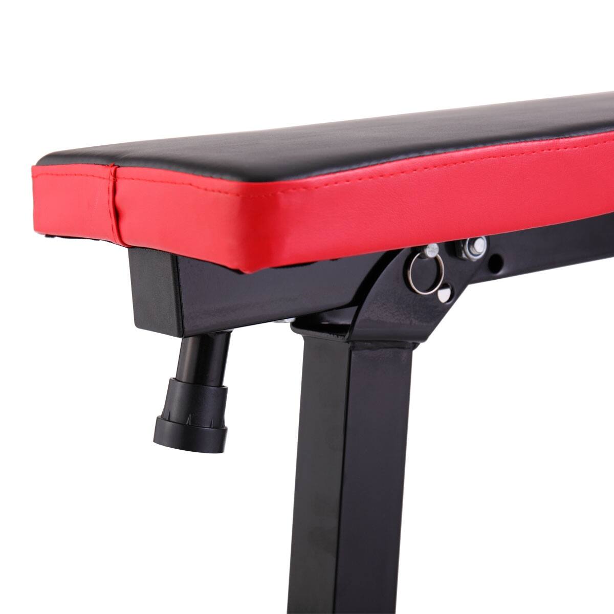 Folding Weight Bench With Rack Adjustable Lifting Strength Training