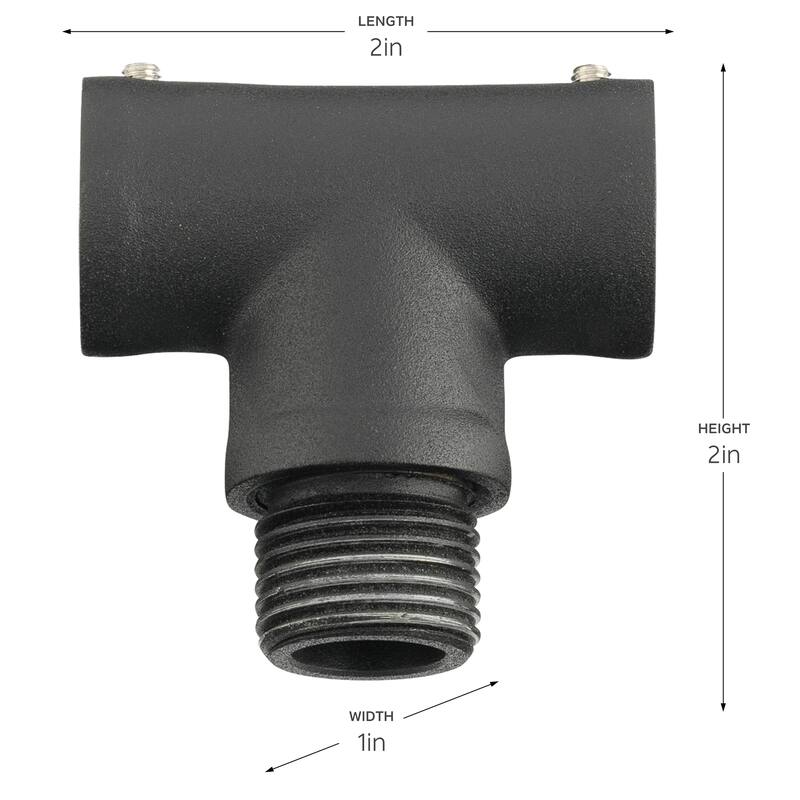 Kichler Lighting Brass 2 Fixture Mount in Black Brass, Landscape Lighting, (2" x 1" x 2"), 15515BKB - 1