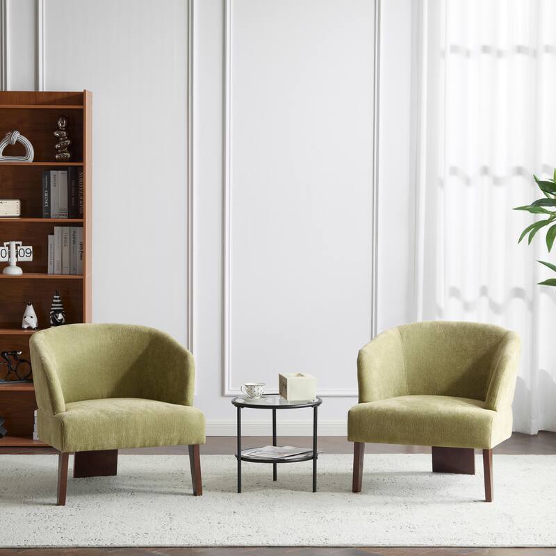 Christopher Knight Home - Arlo Modern Accent Chair with Round Back & Wooden Legs