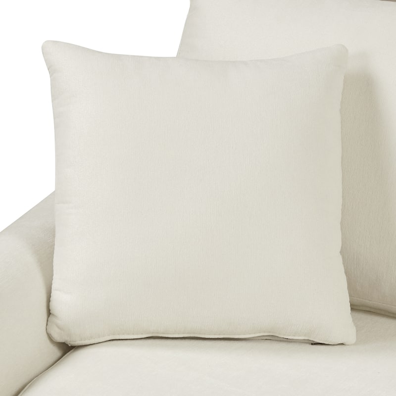 124.8" Chenille L-Shaped Sectional Sofa Bed with USB Ports, Power Sockets and 2 Pillows