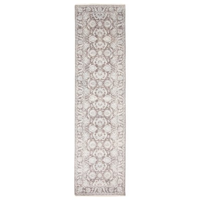 ECARPETGALLERY Hand-knotted Heritage Dark Grey Silk, Wool Rug - 2' 8" x 10'