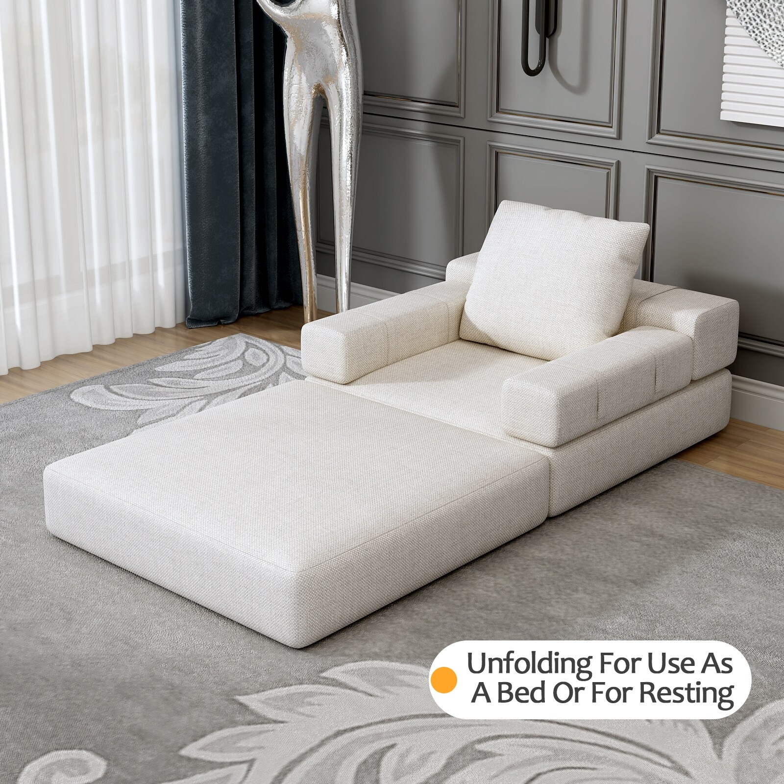 Single Lounge Chair that Converts to a Sofa Bed Space Saving Sofa for Guest Room Playroom Living Room Bed Bath Beyond 41650437