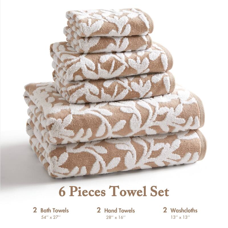 Madison Park Skyler 6 Piece Towel Set