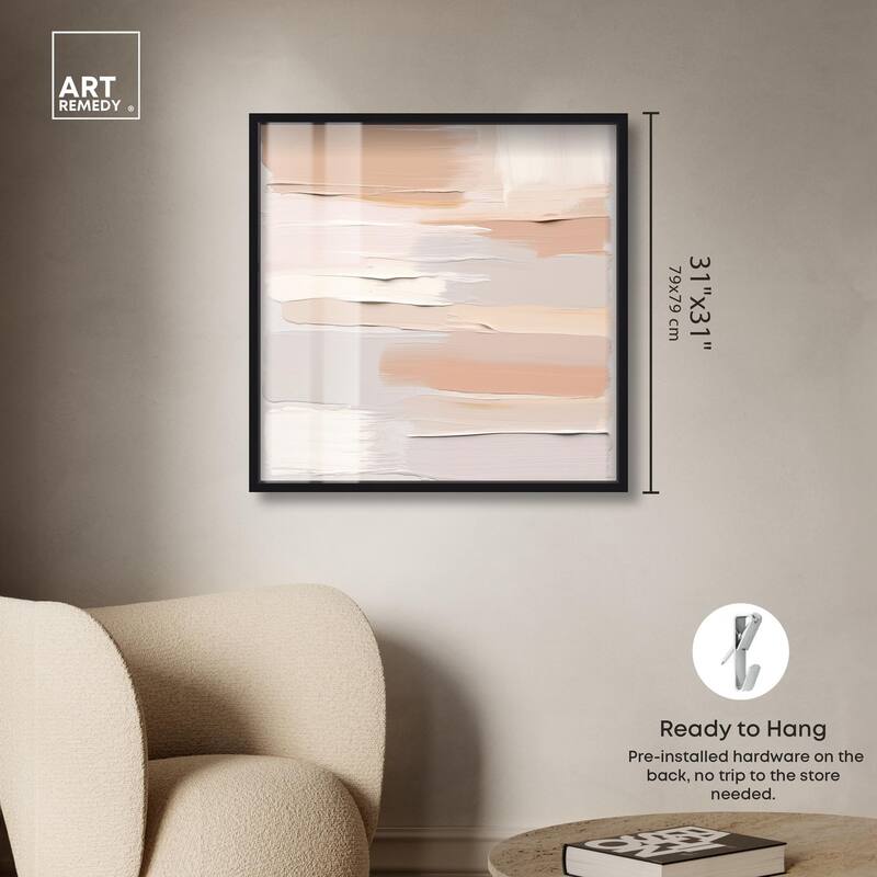Roseate Cream Tones I Shadowbox by Art Remedy