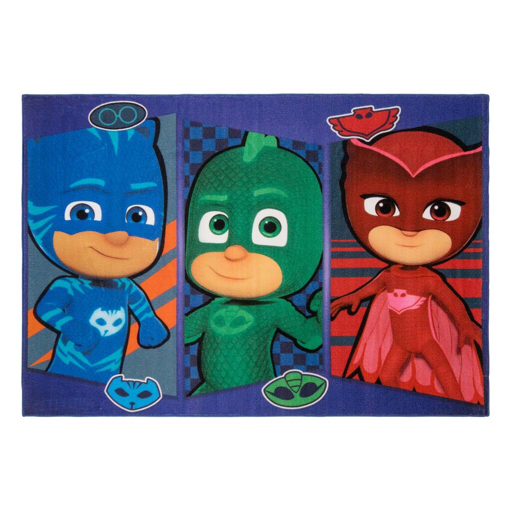 Licensed PJ Masks Patch Youth Digital Printed Area Rug - 4'6