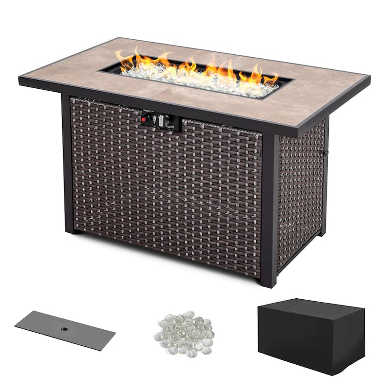 43-inch 50,000 BTU Propane Gas Fire Pit Table