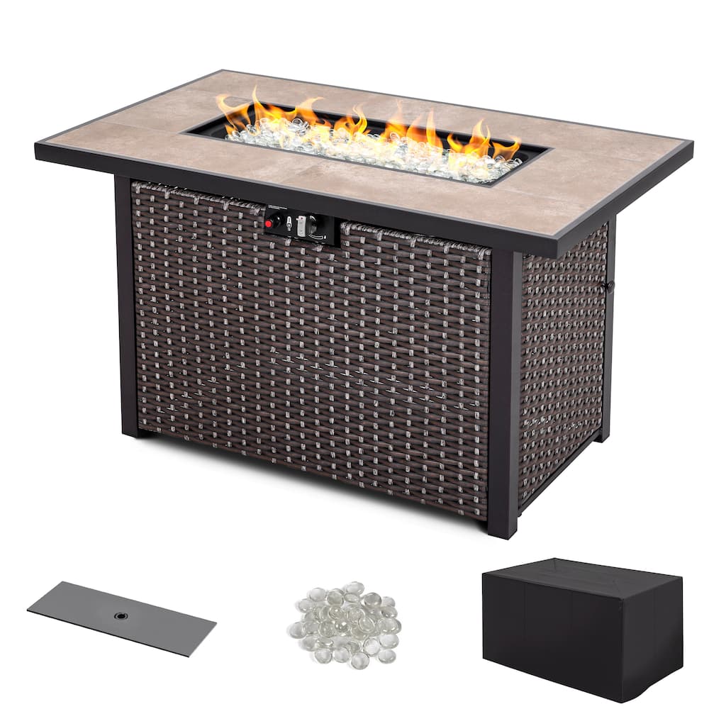43-inch 50,000 BTU Propane Gas Fire Pit Table