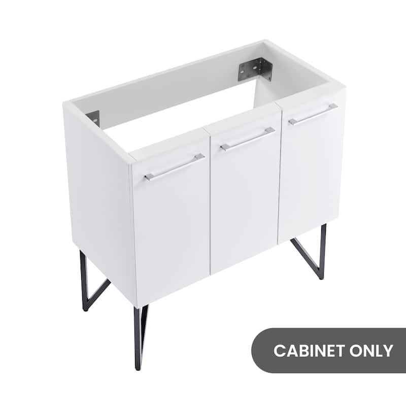 Swiss Madison SM-BV213-C Annecy 18" Single Free Standing Vanity - White - Painted