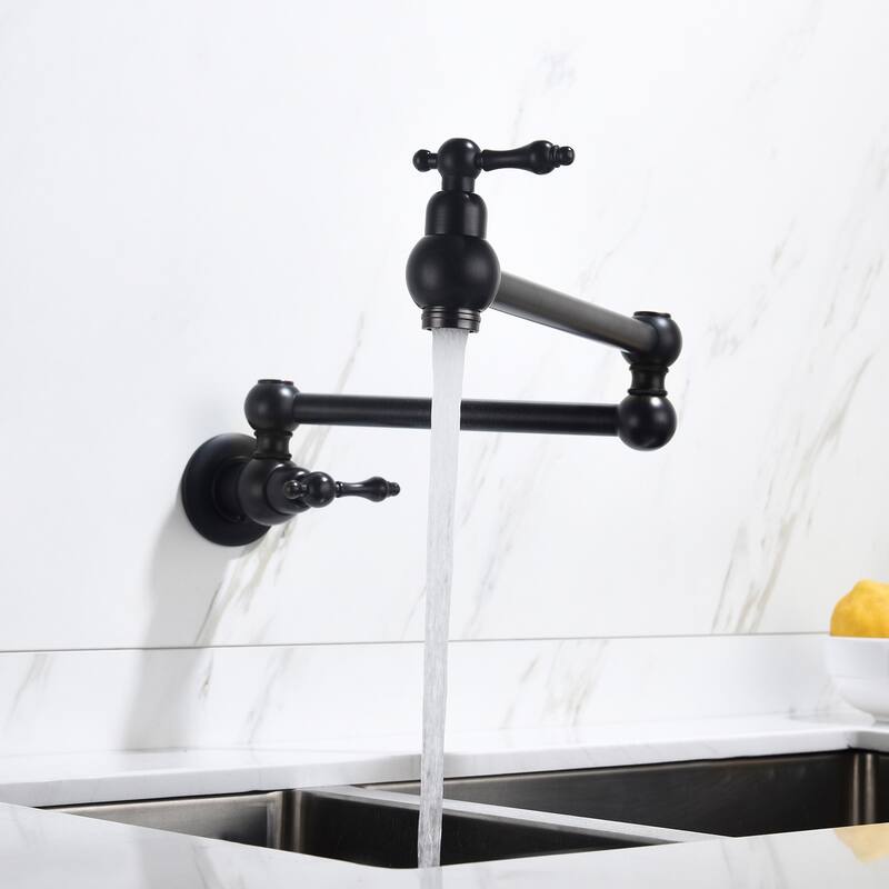 Pot Filler Faucet Over Stove Wall Mount Stainless Steel Kitchen Faucet