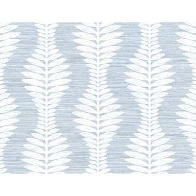 Lillian August Carina Leaf Ogee Embossed Vinyl Unpasted Wallpaper