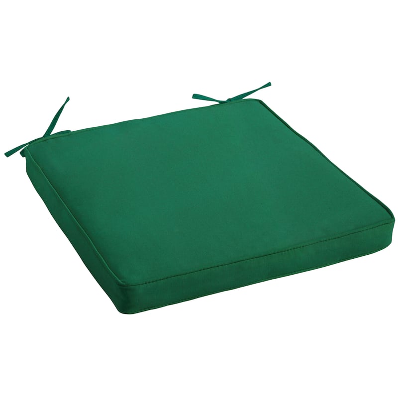 Lehigh Sunbrella Indoor/ Outdoor Chair Cushions, Set of 4 - 19 in w x 16 in d - 19 in w x 16 in d - Canvas Forest green