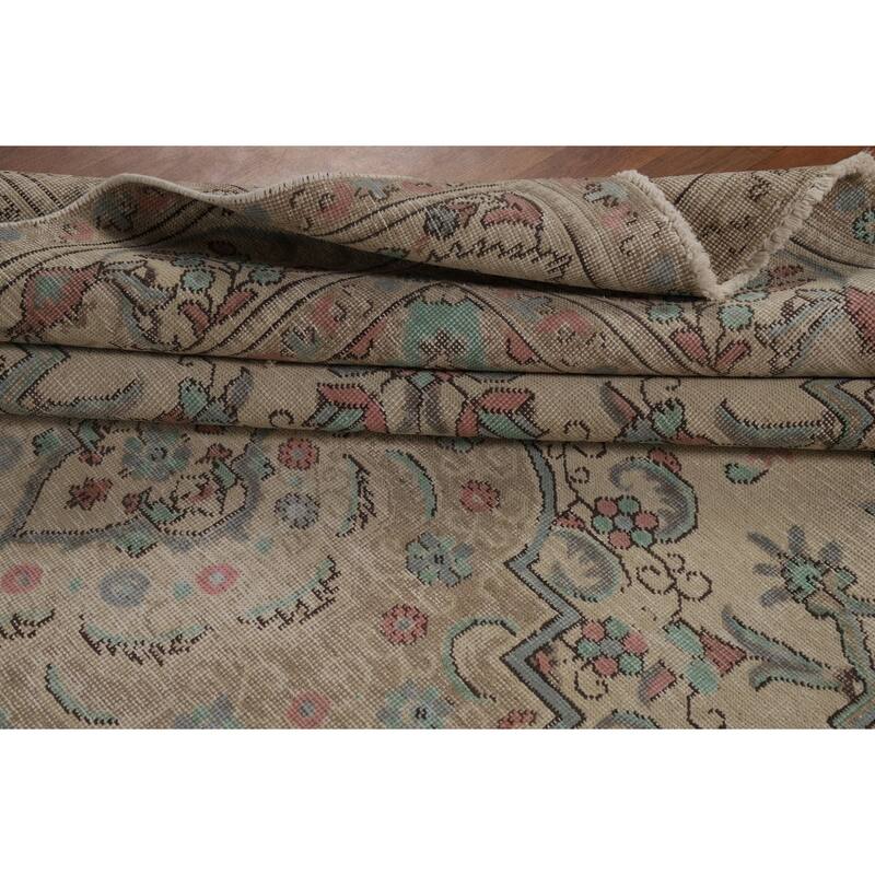 Medallion Tabriz Persian Area Rug Oriental Handmade Wool Carpet - 8'0"x 11'1"