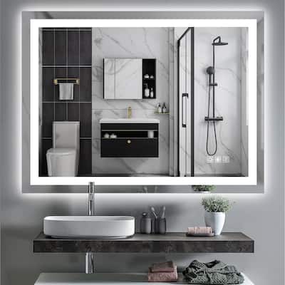 48" x 36" Rectangular Frameless Dimmable Wall Mounted LED Bathroom Vanity Mirror - 48" x 36"