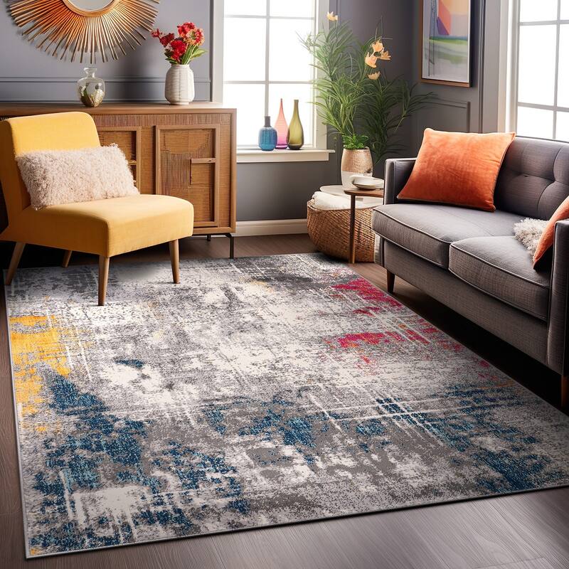 World Rug Gallery Perugia Modern Abstract Area Rug