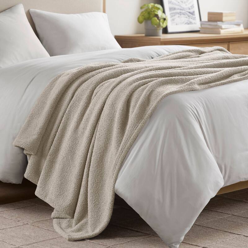 Madison Park Dream Soft Blanket - Full/Queen - Taupe