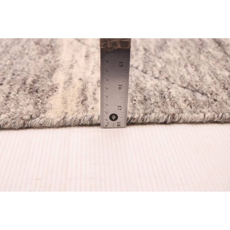 ECARPETGALLERY Hand-knotted Tangier Grey Wool Rug - 5'5 x 7'10