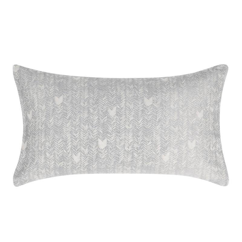 Lana Cotton Embroidered Sham by Kosas Home - King - Grey