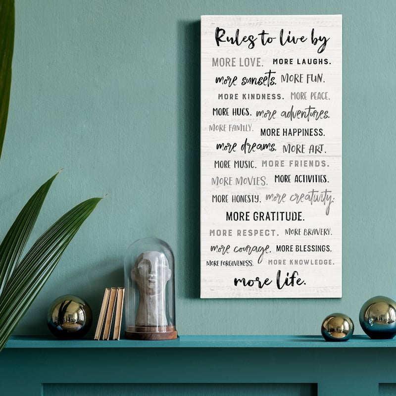 Rules to Live By- Premium Gallery Wrapped Canvas - Ready to Hang