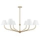 preview thumbnail 3 of 3, Xavier 6 Light Vibrant Gold + White Chandelier