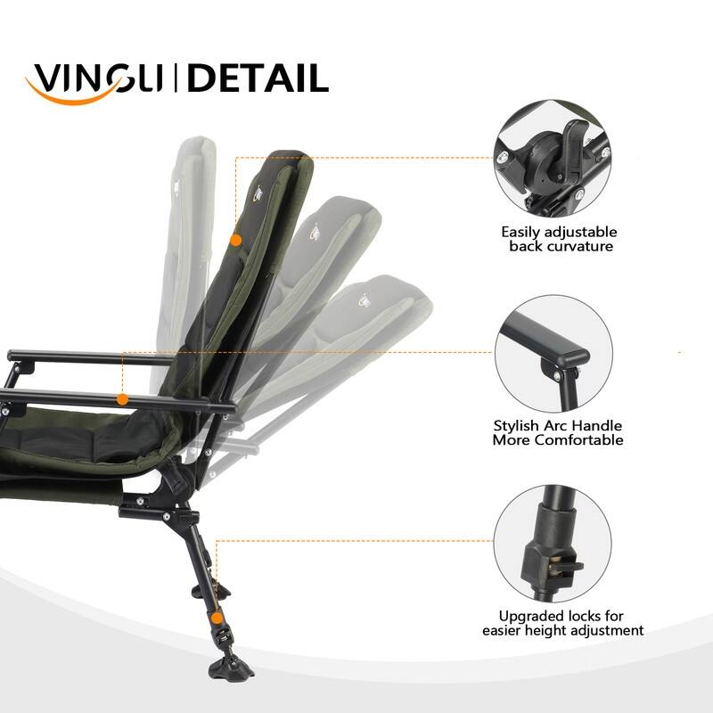 VINGLI Heavy Duty Fishing Chair Support 440 LBS