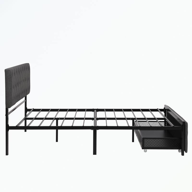 Full Size Canopy Platform bed with two Drawers