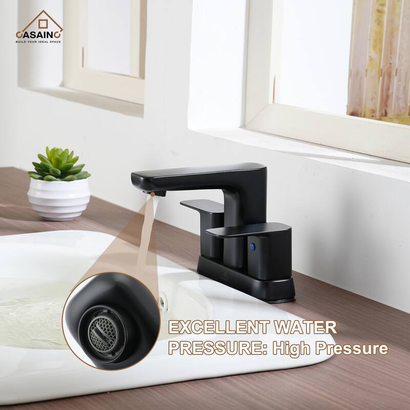 4 in. Center Set Double Handle Bathroom Faucet