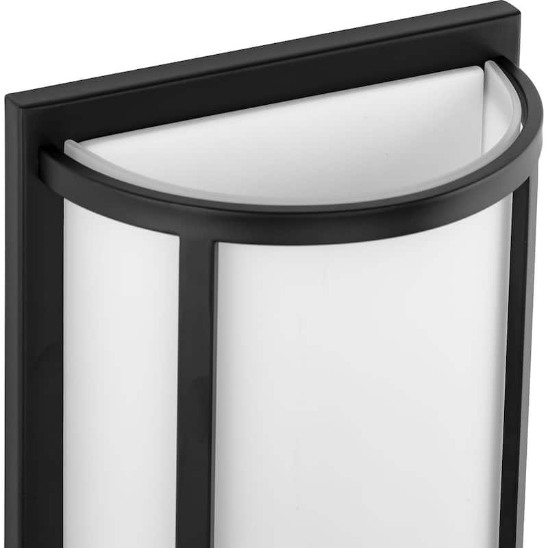 Parkhurst Collection Two-Light Matte Black Etched Glass New Traditional Wall Sconce - 7.5 in x 4 in x 12 in