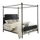 preview thumbnail 7 of 6, Furniture of America Zury Modern Industrial Metal Canopy Bed