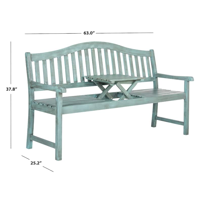 SAFAVIEH Outdoor Graciela Bench - 63Wx25Dx38H