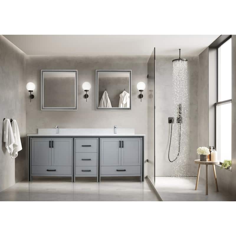 Lexora Ziva 80 inch Double Bathroom Vanity Only