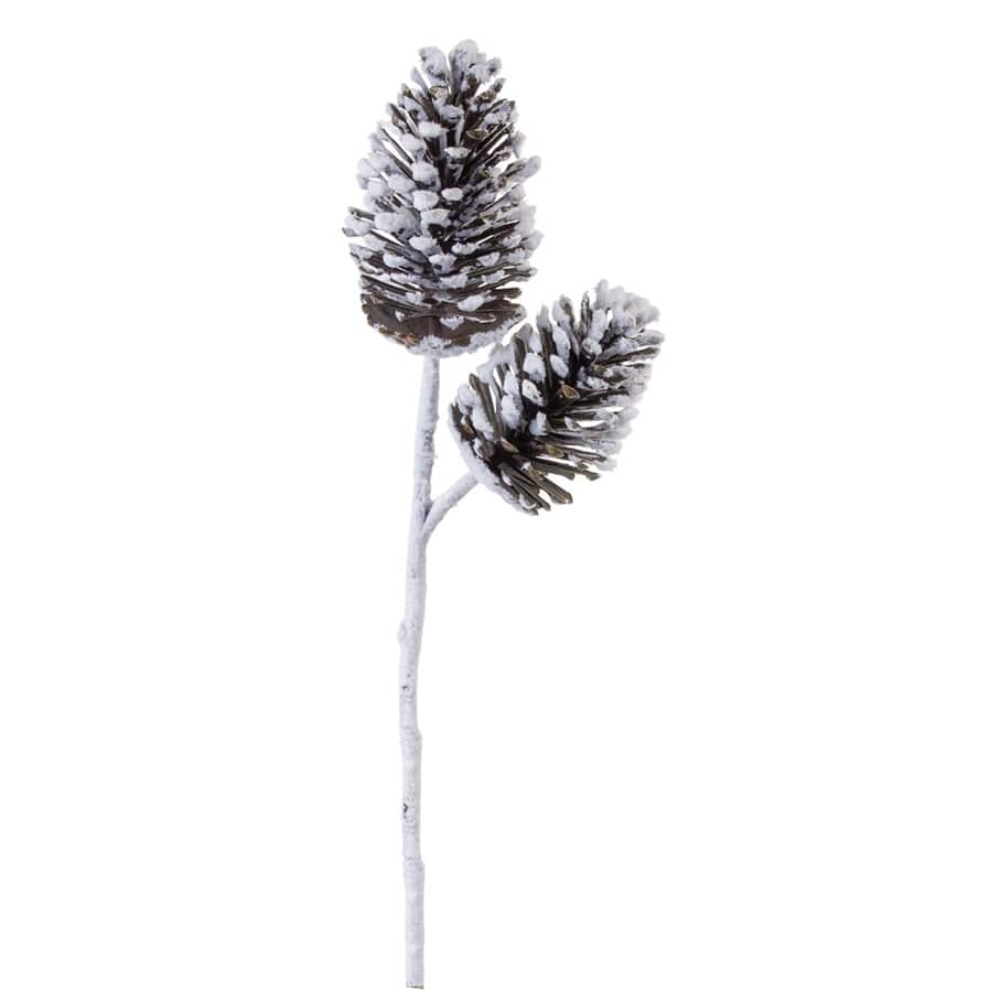 Pine Cone Spray (Set of 6) - White