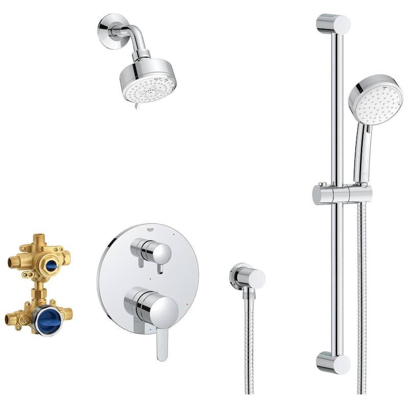 Grohe 29 429 Cosmopolitan Pressure Balanced Shower System with Shower - Starlight Chrome