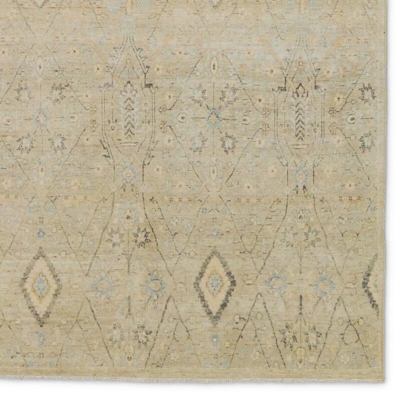 Brabham Medallion Green/ Blue Area Rug