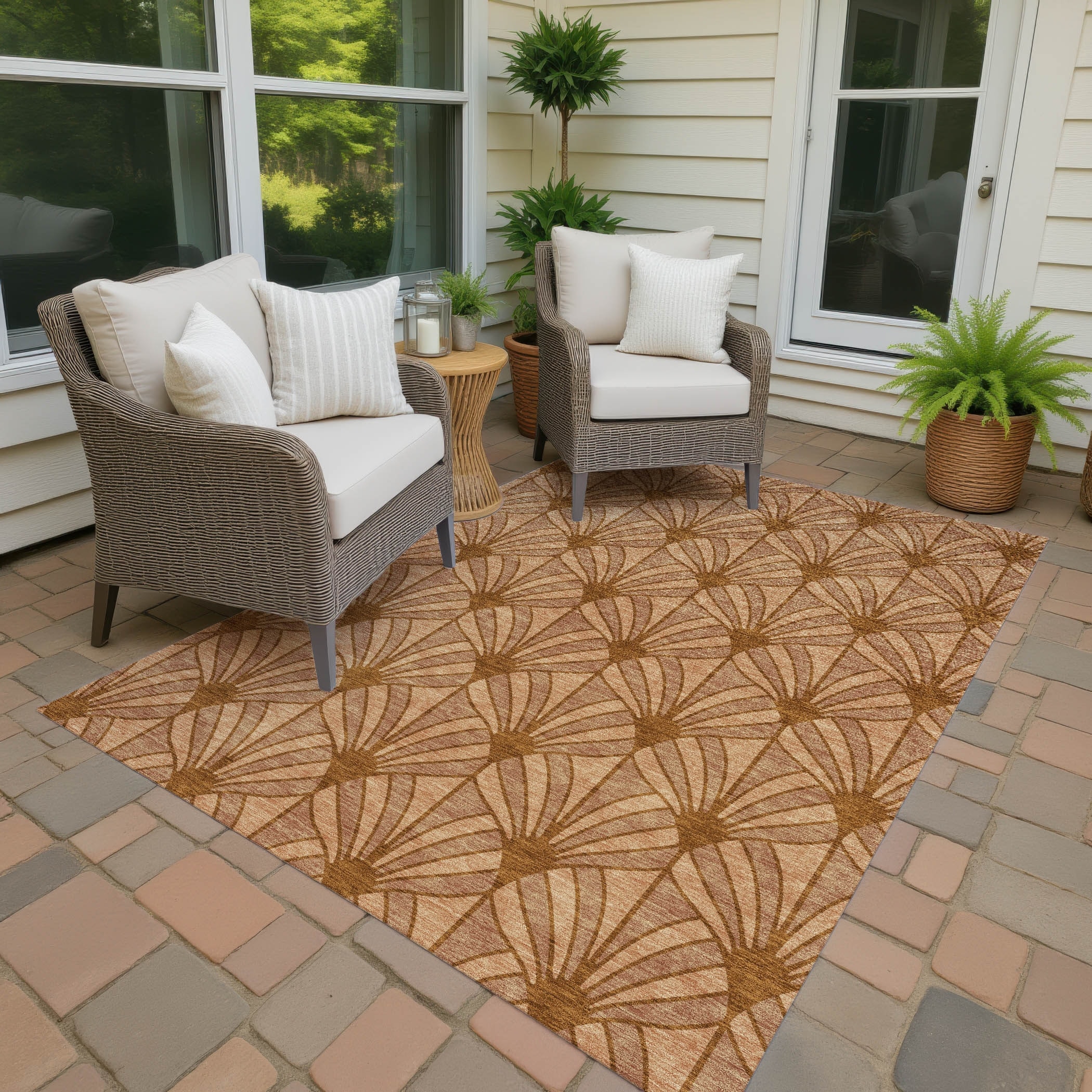 Machine Washable Indoor/ Outdoor Casual Kim Chantille Rug