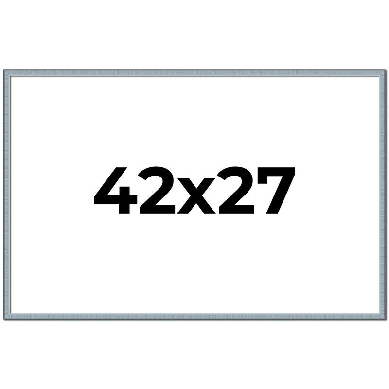 42x27 Frame Rustic Sky Blue Solid Wood Picture Frame | 0.75 Inch
