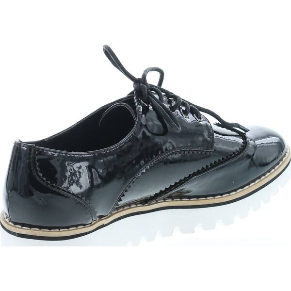 Shop Cape Robbin Venus 1 Womens Fashion Patent Leather Lugged Sole