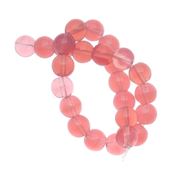 Czech Glass Druk Round Beads 8mm Pink Opal (25)