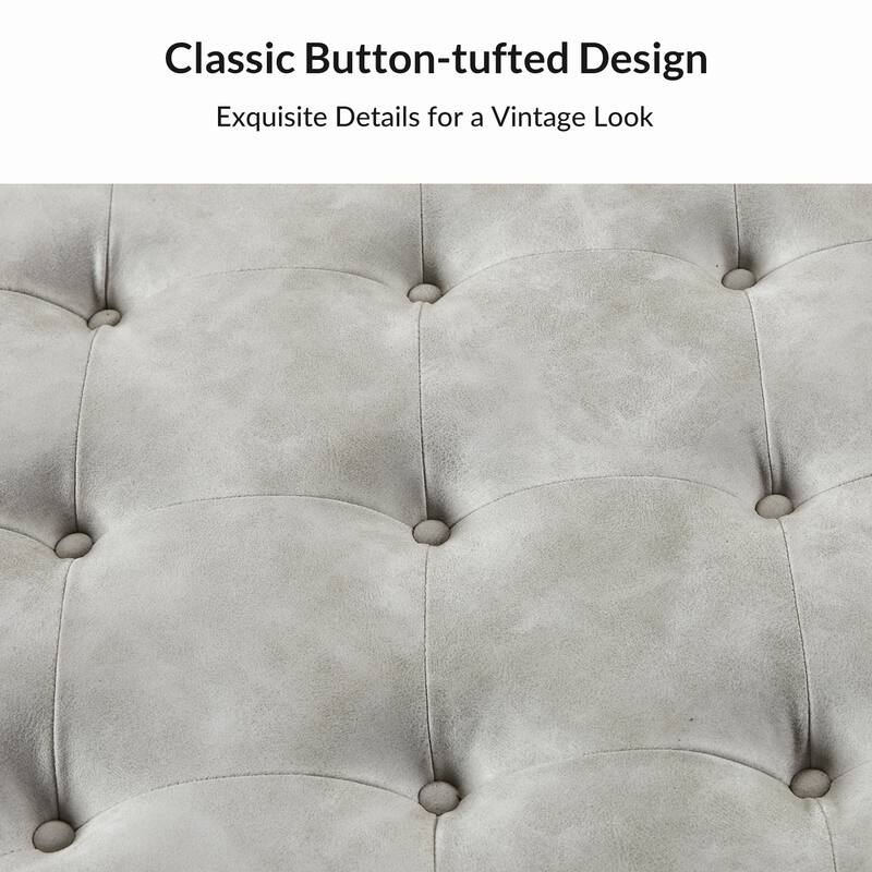 Ipiutak Modern 2 - Piece Upholstered Button-tufted Sectional with Storage Ottoman