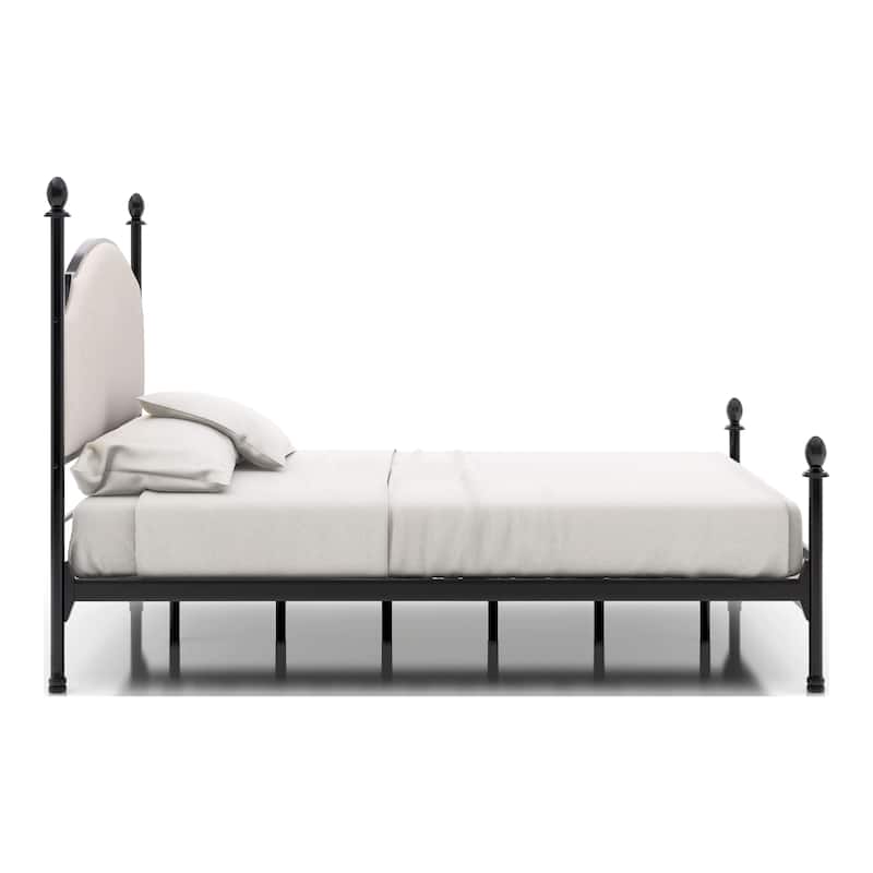The Gray Barn Epona Modern Curved Metal Four Poster Bed