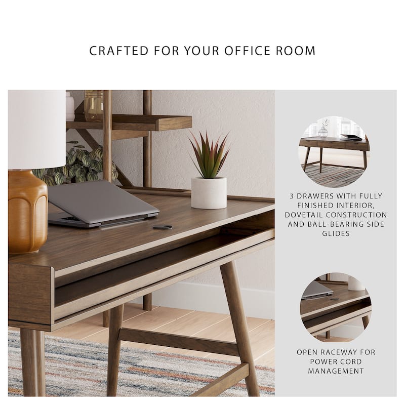 Signature Design by Ashley Lyncott Brown 60" Home Office Desk